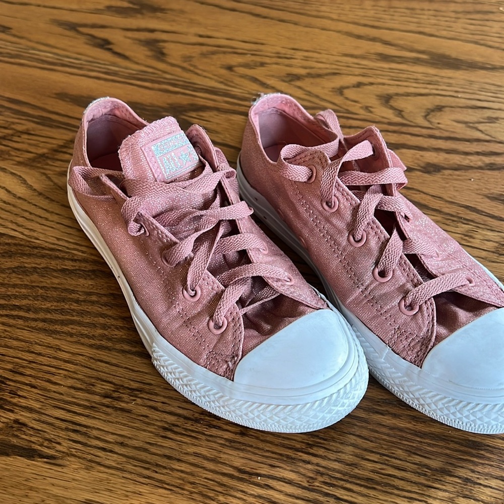 Kids Converse Size 3 Pink and Sparkly